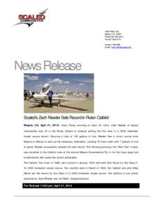 Microsoft Word - 20140422_Press Release_Reeder-Catbird Record.doc