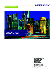 OFFICE DESCRIPTION  SHANGHAI 6/F. Suite nos21st Century Tower
