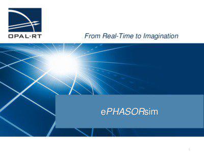 From Real-Time to Imagination  ePHASORsim