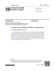 A–SUnited Nations General Assembly Security Council