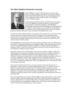 Elliott Middleton Memorial Lectureship[removed]Dr. Michael Schatz