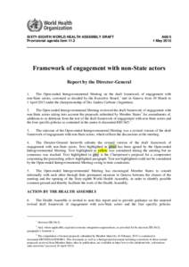 SIXTY-EIGHTH WORLD HEALTH ASSEMBLY DRAFT Provisional agenda item 11.2 A68/5 1 May 2015