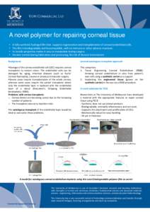 A novel polymer for repairing corneal tissue • • • •