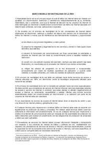 Microsoft Word - MODEL FRAMEWORK ON NETWORK NEUTRALITY (Español).doc