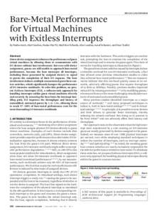 DOI: 48  Bare-Metal Performance for Virtual Machines with Exitless Interrupts
