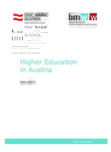ENIC NARIC AustrIA www.nostrifizierung.at Higher Education in Austria