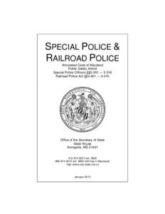 SPECIAL POLICE & RAILROAD POLICE