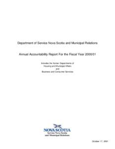 SNSMR Annual Accountability Report For the Fiscal Year[removed]