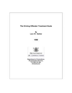 The Driving Offender Treatment Scale