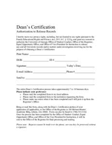 Microsoft Word - Dean Certification Releasedoc