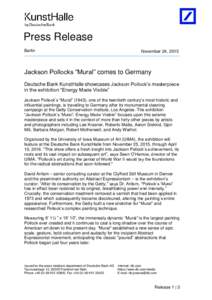 Press Release Berlin November 24, 2015 SeptemberNovember 2013