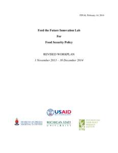 FINAL February 14, 2014  Feed the Future Innovation Lab For Food Security Policy