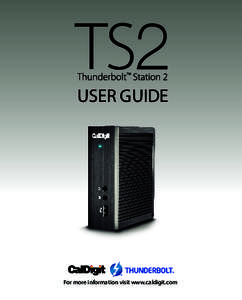 USER GUIDE  For more information visit www.caldigit.com Table of Contents Section 1 : General Information