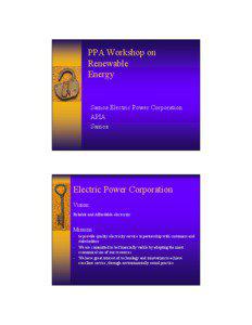 Microsoft PowerPoint - Presentation Samoa Electric Power Corporation.ppt