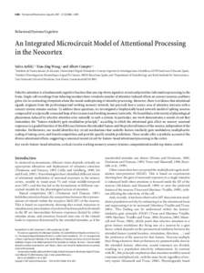 8486 • The Journal of Neuroscience, August 8, 2007 • 27(32):8486 – 8495  Behavioral/Systems/Cognitive An Integrated Microcircuit Model of Attentional Processing in the Neocortex