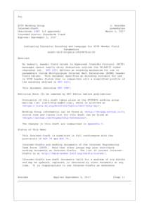draft-ietf-httpbis-rfc5987bis-05 - Indicating Character Encoding and Language for HTTP Header Field Parameters
