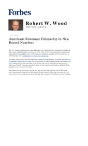 Americans Renounce Citizenship In New Record Numbers