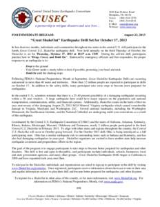 Central United States Earthquake Consortium  CUSEC a partnership to mitigate disasters and save lives….