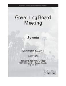 Parliamentary procedure / Meetings / Management / Southwest Florida Water Management District / Agenda / Public comment / Tampa /  Florida / Brooksville /  Florida / Hernando County /  Florida / Minutes / Committee / Sarasota /  Florida