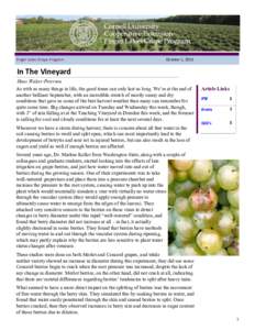 Viticulture / Wine / Agriculture / Grape / Annual growth cycle of grapevines / Growing degree-day / Berry / Veraison / Ripeness in viticulture / Harvest / Finger Lakes / Irrigation in viticulture