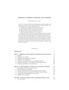 OPERADS, ALGEBRAS, MODULES, AND MOTIVES IGOR KRIZ AND J. P. MAY Abstract. With motivation from algebraic topology, algebraic geometry, and