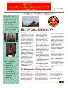 SITREP  FORCE RECON ASSOCIATION NEWSLETTER U.S. MARINE CORPS  01 January 2003
