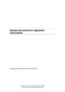 Templates and checklist for the notification of registrable instruments on the ACT legislation register