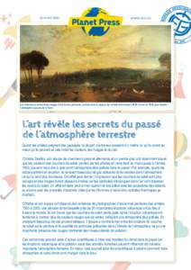 25 MarsWWW.EGU.EU Les chercheurs utilisent des images d´anciennes peintures, comme celle-ci-dessus de l´artiste britannique J.M.W. Turner en 1829, pour étudier l´atmosphère passée de la Terre.