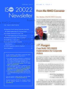 SPRINGISONewsletter IN THIS EDITION The Depository Trust & Clearing Corporation Case Study: