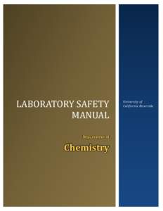 LABORATORY SAFETY MANUAL Department of Chemistry