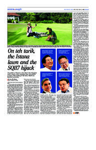 review insight  THE STRAITS TIMES SATURDAY, MAYPAGE A36 쐽