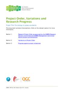 Fire ecology of grassy woodlands project order, variations and research progress