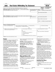 2006 Real Estate Withholding Tax Statement