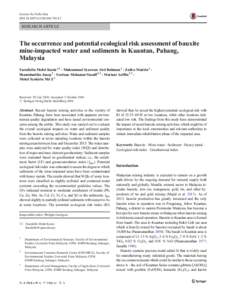 Environ Sci Pollut Res DOIs11356RESEARCH ARTICLE  The occurrence and potential ecological risk assessment of bauxite
