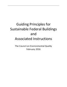 Guiding Principles for Sustainable Federal Buildings