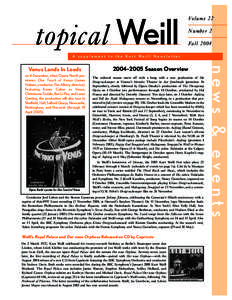 topical Weill  Volume 22 Number 2 Fall 2004