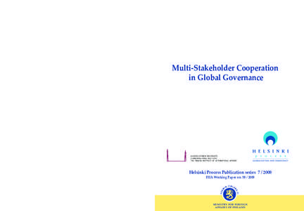 FOREIGN MINISTRY PUBLICATIONS[removed]Multi-Stakeholder Cooperation in Global Governance