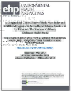 A Longitudinal Cohort Study of Body Mass Index and Childhood Exposure to Secondhand Tobacco Smoke and Air Pollution: The Southern California Children’s Health Study