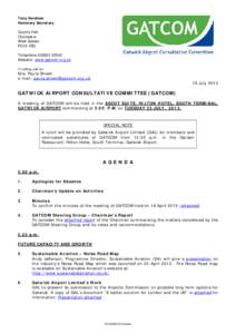 agenda Gatwick Airport Consultative Committee 23 July 2013