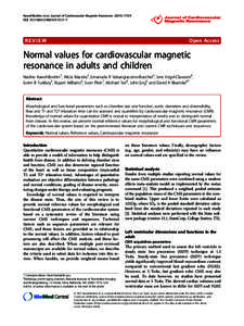 Normal values for cardiovascular magnetic resonance in adults and children