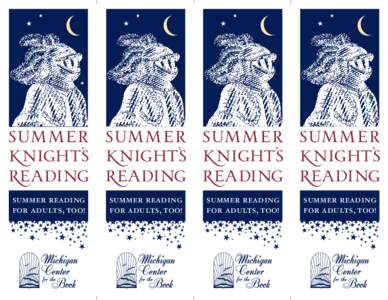 SummeR SummeR SummeR SummeR Knight’s Knight’s Knight’s Knight’s Reading Reading Reading Reading summer reading for adults, too!