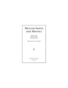 Muslim Saints and Mystics Episodes from the