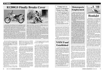 M/C Bulletins  R1200GS Finally Breaks Cover CORRECTION TO JACKET COMPARISON