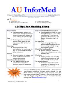 AU InforMed  Volume 13 Number 2 (IssueMonday, March 2, 2015