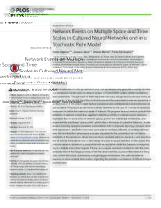Network Events on Multiple Space and Time Scales in Cultured Neural Networks and in a Stochastic Rate Model
