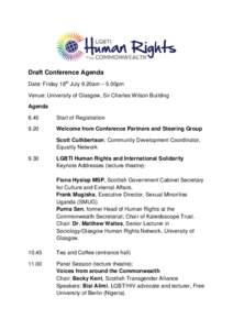 Microsoft Word - LGBTI Human Rights in the Commonwealth - Draft Agenda