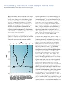 Geochemistry of borehole fluids: Example of Hole 504B Joris Gieskes, Marine Research Division, Scripps Institution of Oceanography Fluid circulation through the upper parts of the basalts of Layer II of the oceanic crust