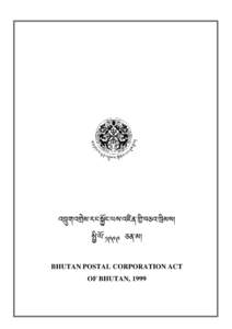 Bhutan Postal Corporation Act 1999_Dzongkha_