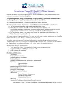 Microsoft Word - Exam Summary - ACPC CPC-based COMP Exam_Undergrad and Supplemental_FINAL_05Feb2015