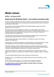 Microsoft Word[removed]Safety boost at Brisbane Airport - new surface movement radar.doc
